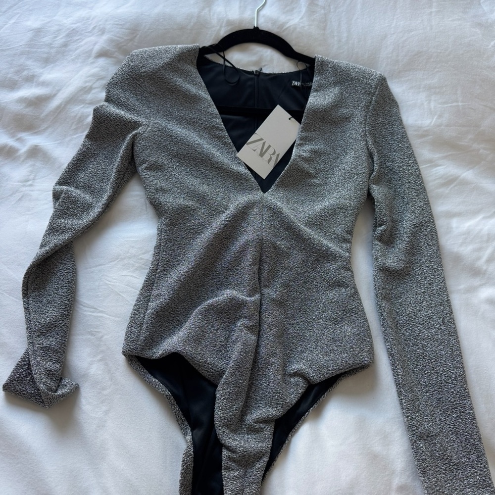 Zara Metallic Bodysuit + Mini Skirt Set XS - Picture 4 of 4